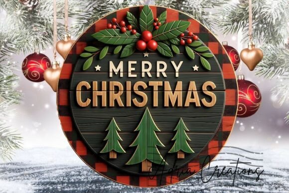 Download 3D Rustic Christmas Ornament Clipart Png - Premium Resources