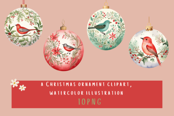 Download A Christmas Ornament Clipart, Watercolor - Premium Bundle