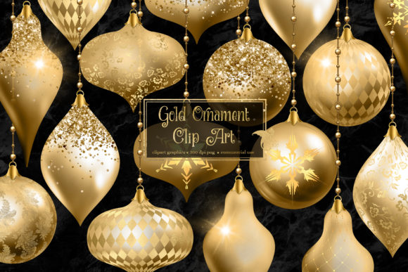 Download Gold Christmas Ornament Clipart - Premium Resources